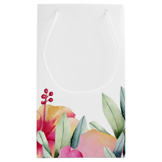 Elegant Field Flowers Wedding Favor Gift Bag Klein Cadeauzakje (Achterkant)