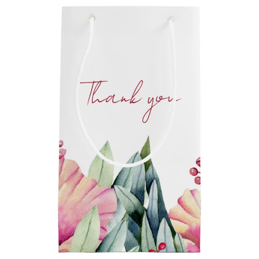 Elegant Field Flowers Wedding Favor Gift Bag Klein Cadeauzakje (Voorkant)
