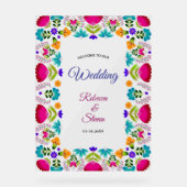 Elegant fiesta Huwelijk acryl welkomstbord Bord (Voorkant)