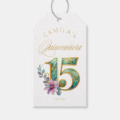 Elegant Fiesta Quinceanera Nummer 15 ID1029 Cadeaulabel (Voorkant)