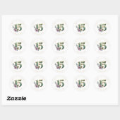 Elegant Fiesta Quinceanera Nummer 15 ID1029 Ronde Sticker (Vel)
