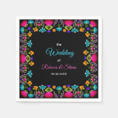 Elegant fiesta trouwpapier servet (Voorkant)