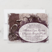 Elegant  fiets Love Wedding Invitations Kaart (Achterkant)