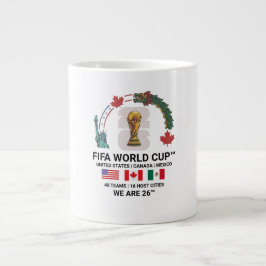 Elegant FIFA World Cup 2026 Jumbo Mug Grote Koffiekop