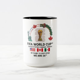 Elegant FIFA World Cup 2026 Two-Tone 15 oz Mug Tweekleurige Koffiemok