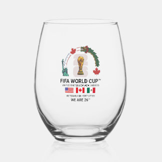 Elegant FIFA World Cup 2026  Wijnglas Zonder Voet