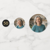 Elegant Fifty and Fabulous! 50th Birthday Party Confetti (Voorkanten)