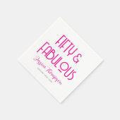 Elegant Fifty and Fabulous Art Deco 50th Birthday Servet (Hoek)