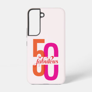 Elegant Fifty & Fabulous 50e Verjaardag Samsung Galaxy Hoesje
