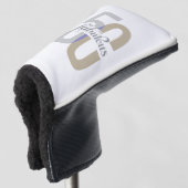 Elegant Fifty & Fabulous 50th Birthday Modern Golfheadcover (3/4 voorkant)