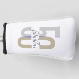 Elegant Fifty & Fabulous 50th Birthday Modern Golfheadcover