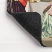 Elegant figuren die aan een tabel vastzitten muismat (Hoek)