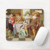 Elegant figuren die aan een tabel vastzitten muismat (Met muis)
