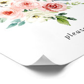 Elegant Fijne Herfst Bloemige Favorieten Bord Poster (Hoek)