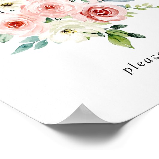 Elegant Fijne Herfst Bloemige Favorieten Bord Poster (Hoek)