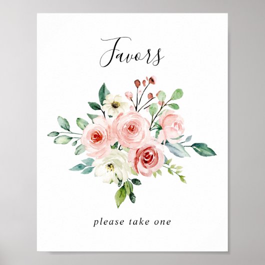 Elegant Fijne Herfst Bloemige Favorieten Bord Poster (Voorkant)