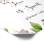 Elegant Fijne Herfst Bloemige Liefde Is Zoete Teke Poster (Hoek)