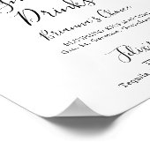 Elegant fijne herfst bloemige signature drankjes b poster (Hoek)