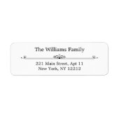 Elegant filigraan retouradres etiket (Voorkant)