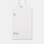 Elegant filigree angel cadeaulabel (Achterkant)