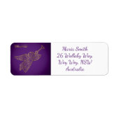 Elegant filigree angel etiket (Voorkant)