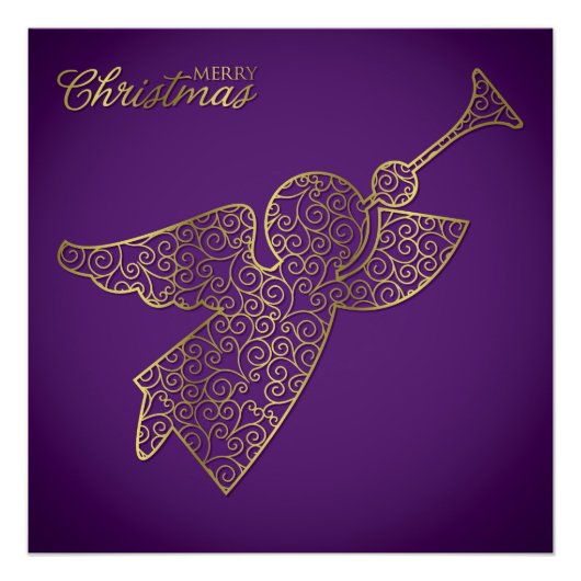 Elegant filigree angel perfect poster (Voorkant)