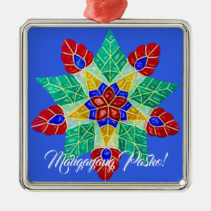 Elegant Filipino Parol Style, FilAm, Filipijnen Metalen Ornament