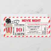 Elegant  Film Nacht Verjaardagsfeestticket Kaart (Voorkant)