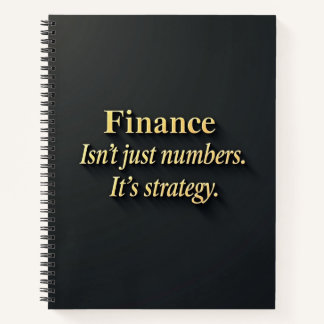 Elegant Finance Strategy Quote Professional Gold  Notitieboek