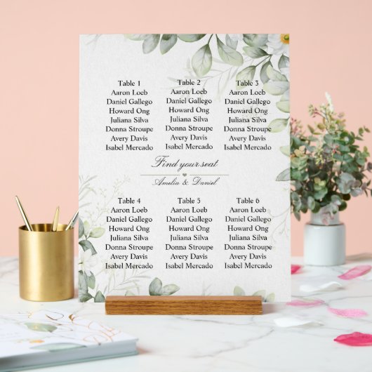Elegant “Find Your Seat” Wedding Sign Acryl Bord (Huwelijk)