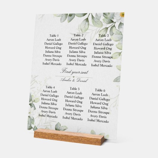 Elegant “Find Your Seat” Wedding Sign Acryl Bord (Hoek)