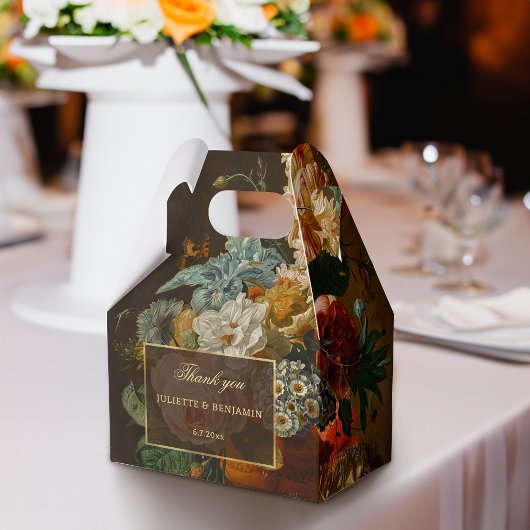 Elegant Fine Art Floral Still Life Wedding Bedankdoosjes