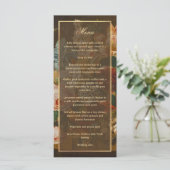Elegant Fine Art Floral Still Life Wedding Menu (Staand voorkant)