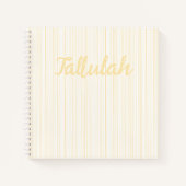Elegant Fine Line Gold White Stripe Bullet Journal Notitieboek (Voorkant)