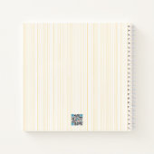 Elegant Fine Line Gold White Stripe Bullet Journal Notitieboek (Achterkant)