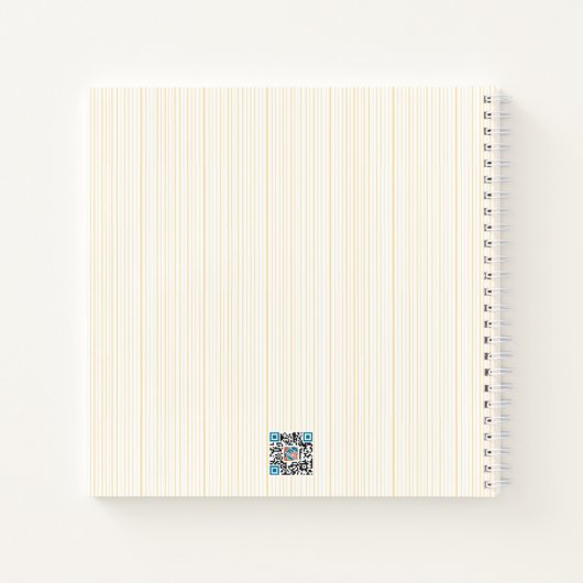 Elegant Fine Line Gold White Stripe Bullet Journal Notitieboek (Achterkant)