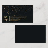 Elegant Fire Sky Lantern Wedding RSVP-kaart Informatiekaartje (Voorkant / Achterkant)