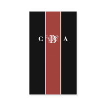 Elegant Fire Whirl Monogram Visitekaartje