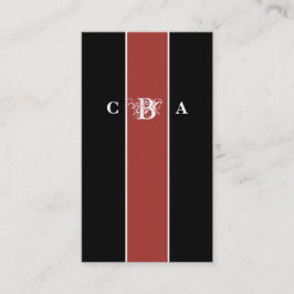 Elegant Fire Whirl Monogram Visitekaartje