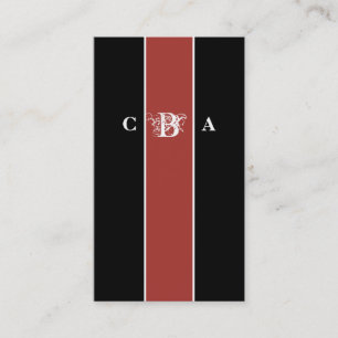 Elegant Fire Whirl Monogram Visitekaartje