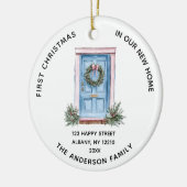 Elegant First Christmas In Our New Home Photo Keramisch Ornament (Links)