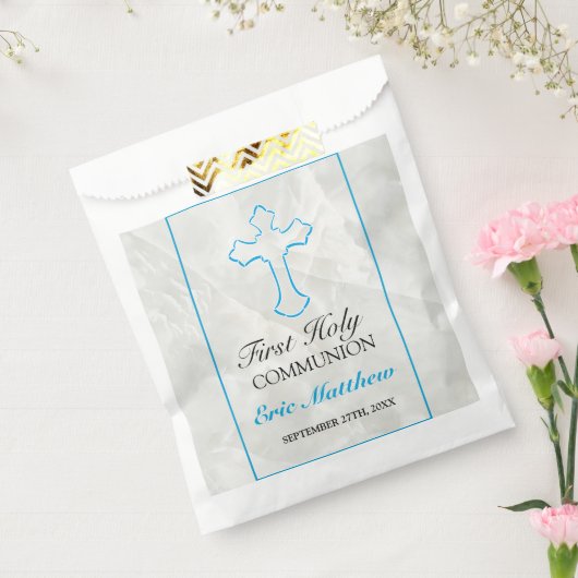 Elegant First Community Blue Cross met Marble Bedankzakje (Gezegeld)