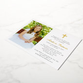 Elegant First Community Foto Real Gold Folie Uitnodiging (Gedraaid)