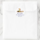Elegant First Community Party Favor Labels|Labels Ronde Sticker (Tas)