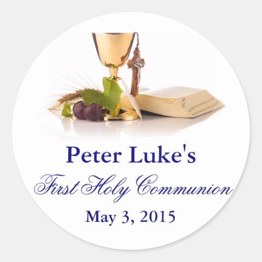 Elegant First Community Party Favor Labels|Labels Ronde Sticker (Voorkant)