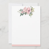 Elegant First Community Pink Floral Name Kaart (Achterkant)