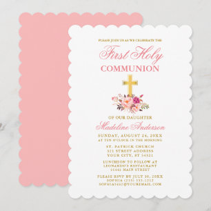 Elegant First Community Waterverf Floral Pink Kaart