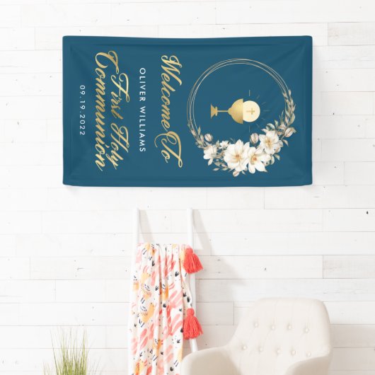 Elegant First Heilige Communauteit Welkom Spandoek (Insitu)