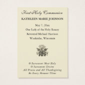 Elegant First Heilige Commune Herdenking Kaart (Achterkant)