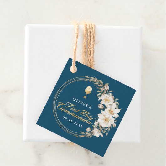 Elegant First Heilige Communie Bedankjes Labels (In situ)